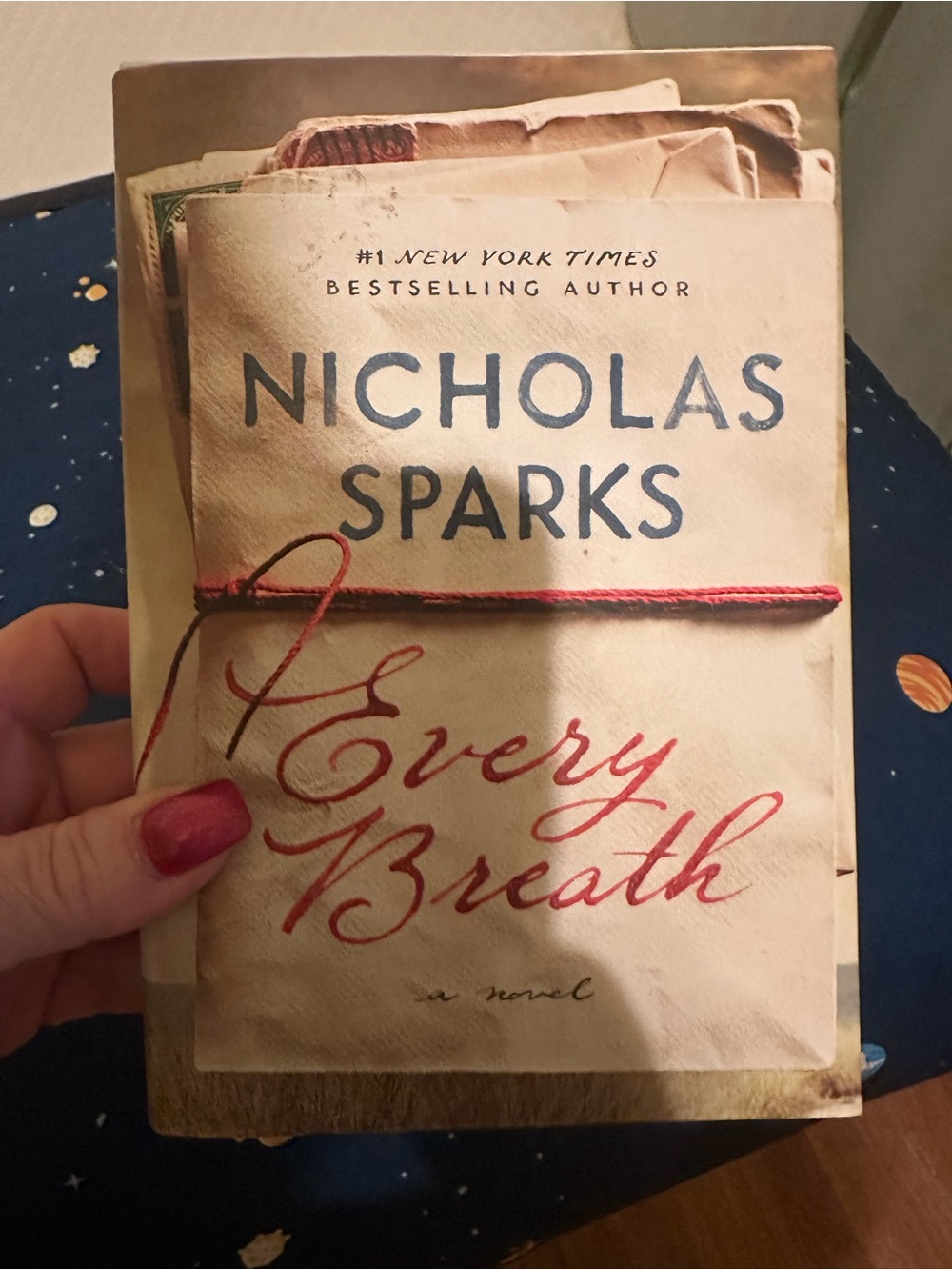 Nicholas Sparks Every Breath - Cream & Red Paperback Novel